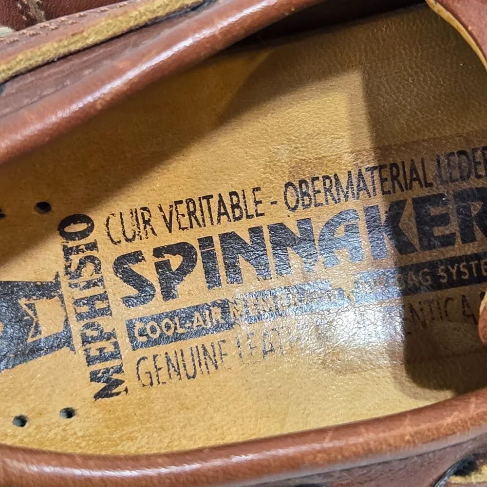 Mephisto‎ Spinnaker Boat Shoes Mens Size 7 Brown Leather Comfort Shoes Nautical